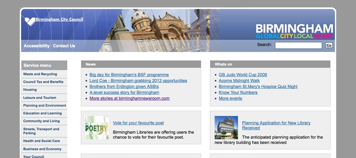 The new Birmingham City Council Website